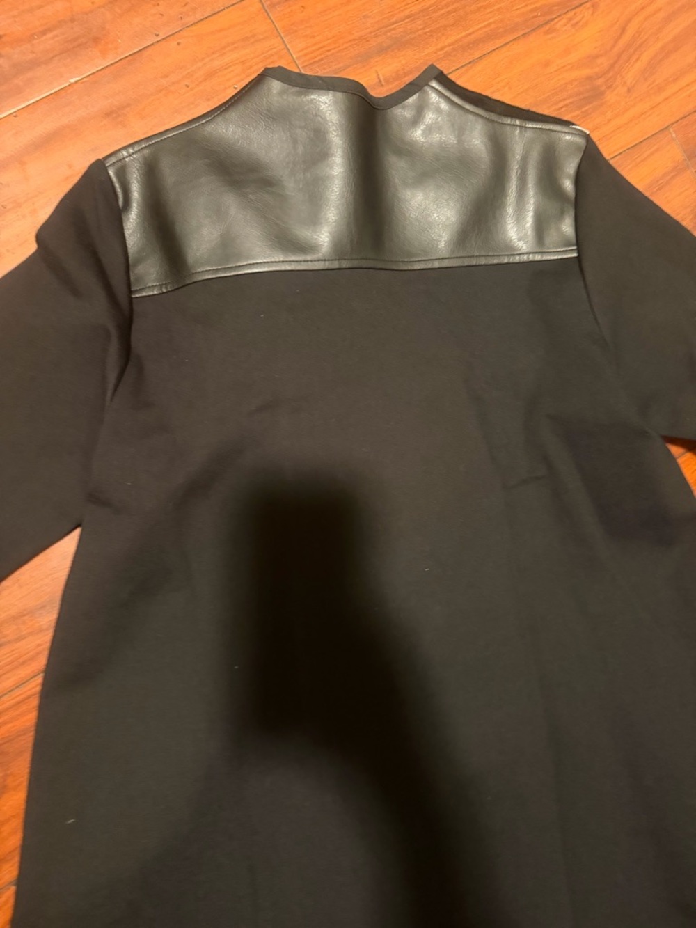 METAMORPHOZA  Black Trench dress coat  with Gray Stripe Panel - Picture 4 of 16